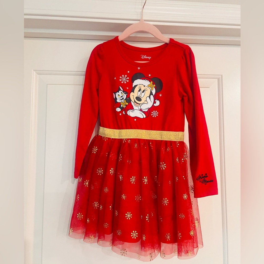 Disney Red Minnie Mouse Dress with Gold Details
